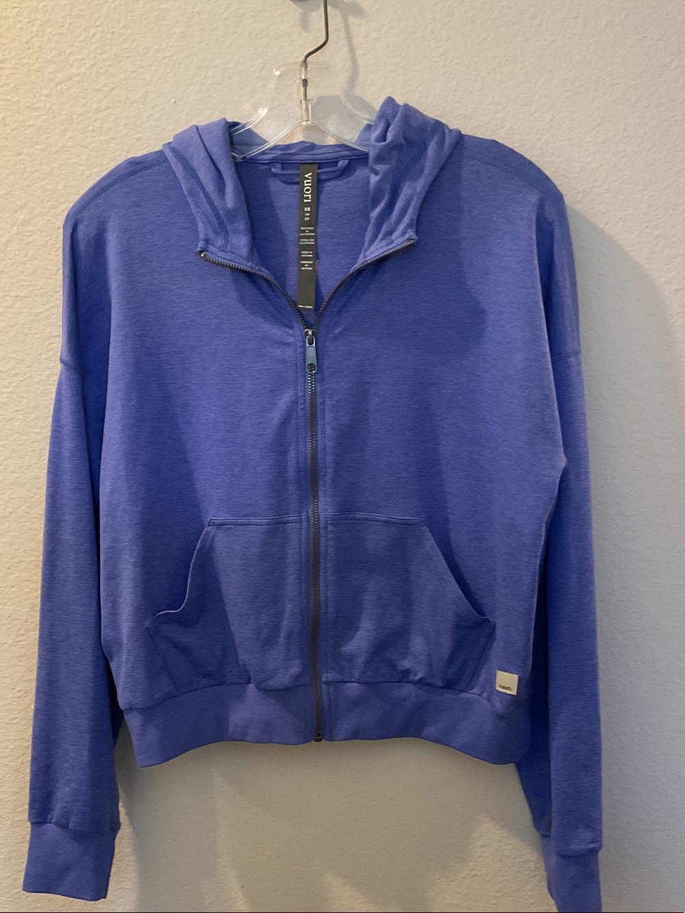 Vuori Purple Full-Zip Hooded Activewear Jacket